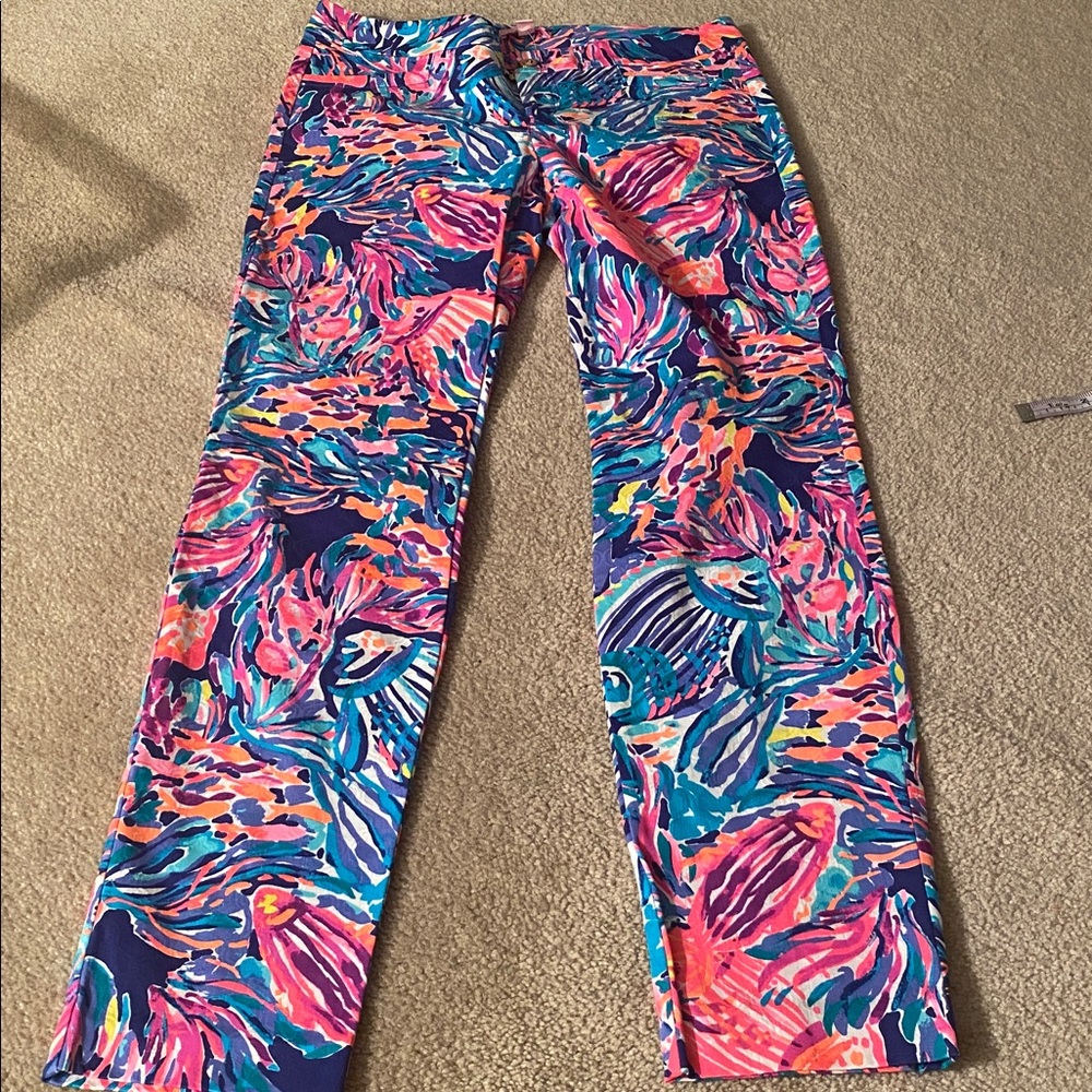 Lilly Pulitzer NWT size 4 true blue seas the day ankle pants - Picture 7 of 8